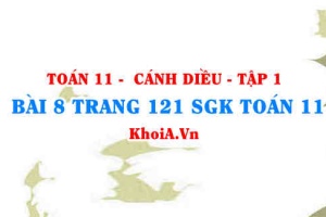 Bài 8 trang 121 SGK Toán 11 tập 1 Cánh Diều